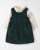 Baby Girl 2-Piece Organic Cotton Corduroy Jumper Set, image 1 of 6 slides