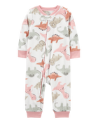 Baby 1-Piece Dinosaur Fleece Footless Pyjamas, image 1 of 4 slides