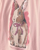 Girls Bunny Graphic Tee - Pink, image 2 of 4 slides