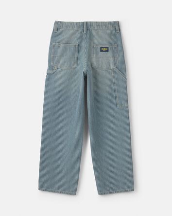 Gar&ccedil;ons - Jean ample en denim &agrave; rayures hickory - D&eacute;lav&eacute; clair, 
