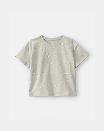 Toddler Girl Floral Tee - Green, 
