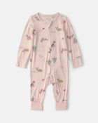 Baby Girl Woodland PurelySoft&trade; 2-Way Zip Sleeper - Pink, image 1 of 9 slides