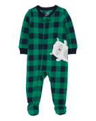 Baby 1-Piece Abominable Snowman Fleece Footie Pyjamas, image 1 of 4 slides