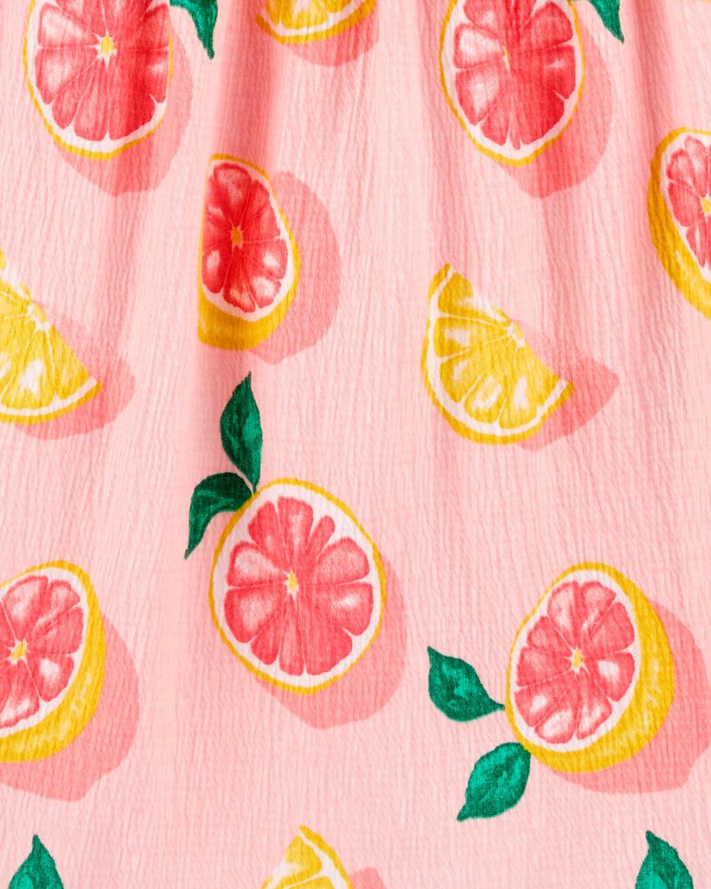 Grapefruit Crinkle Jersey Dress, image 3 of 3 slides