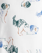 Baby Boy 2-Piece Dog Print Bodysuit & Pant Set - White/Green, image 3 of 6 slides