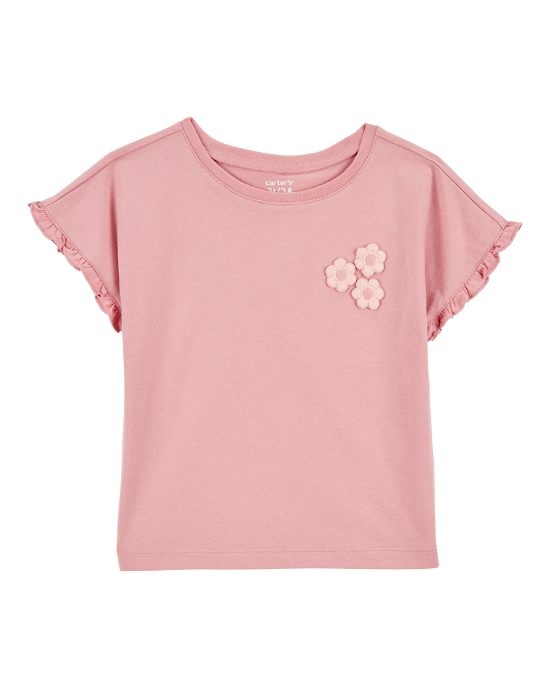 Baby Short-Sleeve Fashion Top - Pink, image 1 of 3 slides