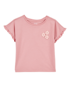 Baby Short-Sleeve Fashion Top - Pink, image 1 of 3 slides