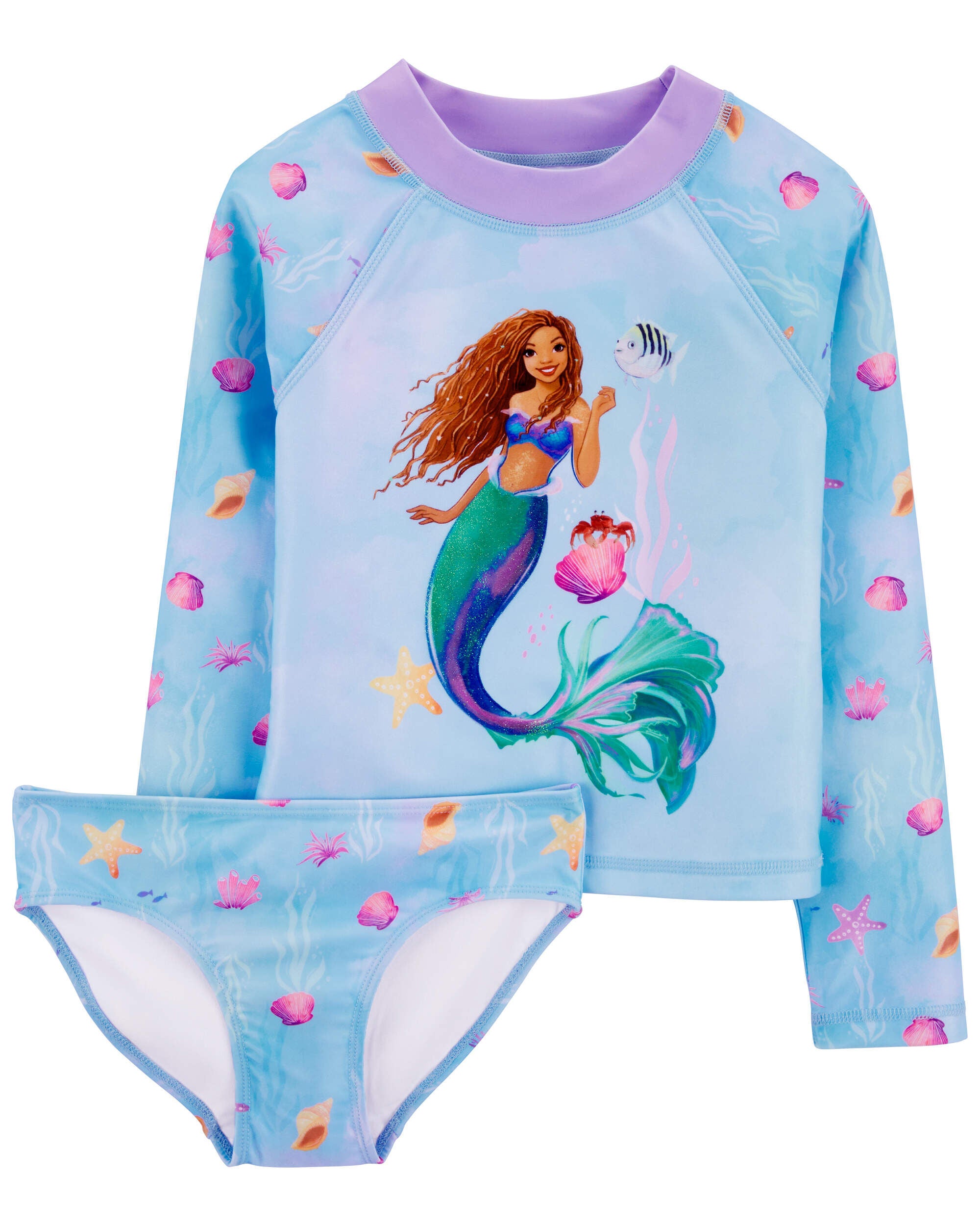 Multi Kid The Little Mermaid 2 Piece Rashguard Set Carter s Oshkosh Canada