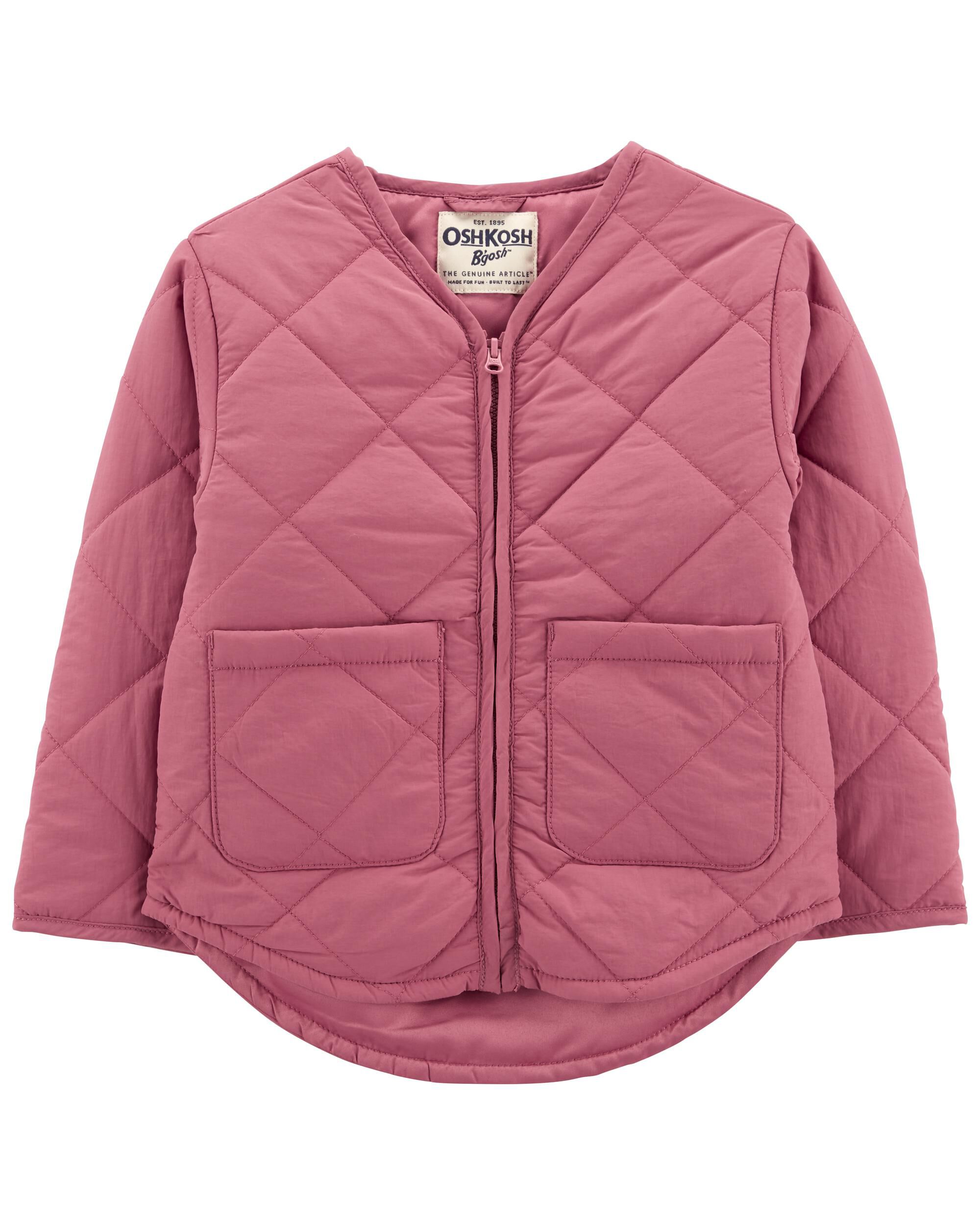 Pink quilted jacket womens online