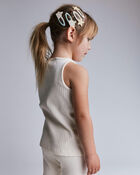 Toddler Girl Ribbed Playtime Tank - Cream, image 4 of 6 slides