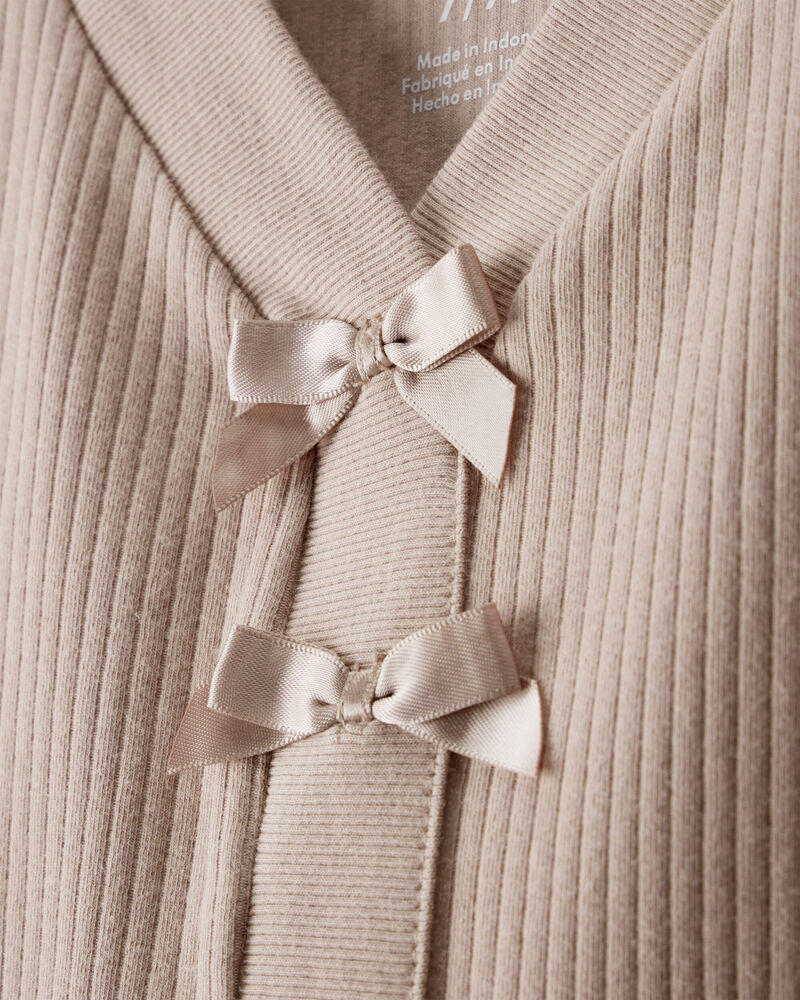 Girls 2-Piece Long-Sleeve Tee & Pant Set - Brown, image 2 of 4 slides