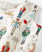Girls Organic Cotton Dress in Nutcracker Print, image 2 of 4 slides