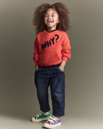 Toddler Barrel Pant in Denim - Blue, 