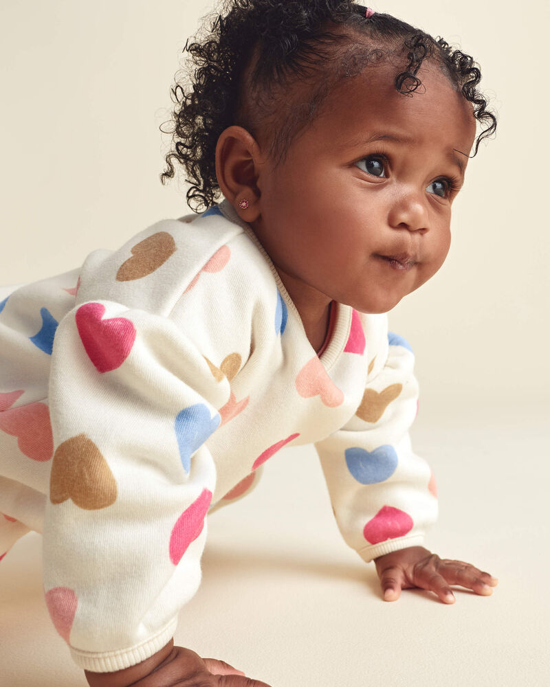Baby Girl 3-Piece Heart 'I Love Daddy' Fleece Layering Set, image 3 of 7 slides