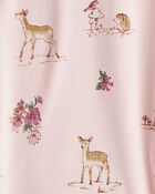 Baby Girl 2-Pack Deer & Floral Print PurelySoft Long-Sleeve Multipack Bodysuits - Red/Pink, image 5 of 7 slides
