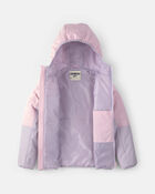 Girls  Quilted Mid Weight Jacket- Pink, image 2 of 4 slides