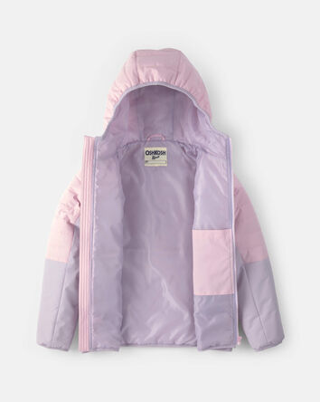 Girls  Quilted Mid Weight Jacket- Pink, 