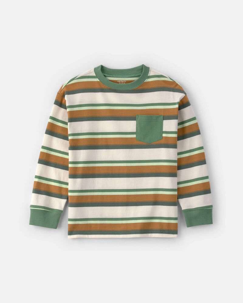 Boys Striped Long-Sleeve T-Shirt- Multi, image 1 of 3 slides