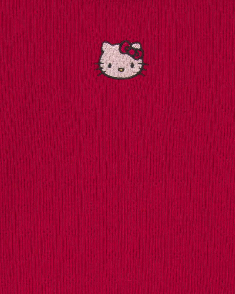 Toute-petite fille &ndash; Haut manches longues &agrave; motif c&oelig;ur Hello Kitty&reg; &ndash; Rouge, image 2 sur 2 diapositives