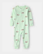 Tout-petit - Pyjama 1 pi&egrave;ce ajust&eacute; en 100 % coton, chien - Vert, image 1 sur 2 diapositives