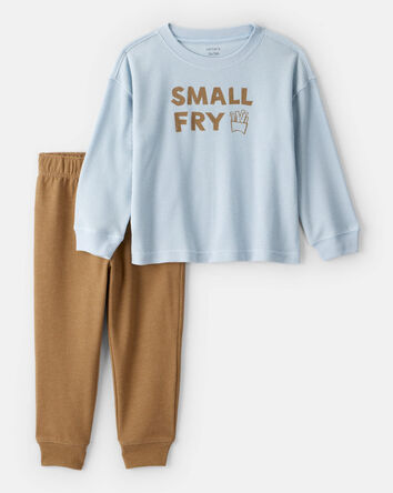 Toddler Boy Small Fry Long-Sleeve Tee & Pant Set - Blue, 
