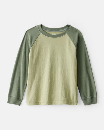 Tout-petit garçon - T-shirt raglan à manches longues - Vert, 