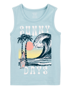 Baby Wave Graphic Tank - Blue, image 1 of 3 slides
