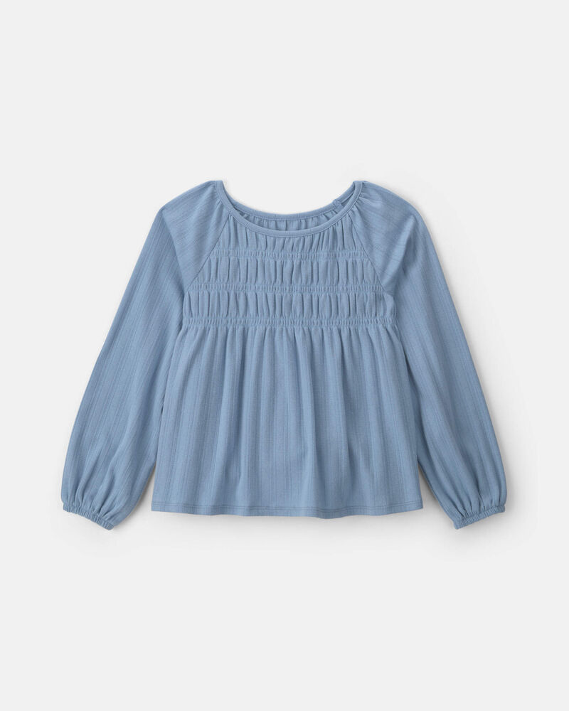 Filles - Haut p&eacute;plum &agrave; manches longues &ndash; Bleu, image 1 sur 2 diapositives