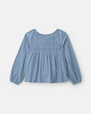 Filles - Haut p&eacute;plum &agrave; manches longues &ndash; Bleu, 