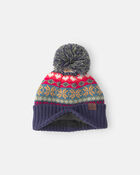 Boys Kombi Winter Frost Hat - Navy, image 2 of 3 slides