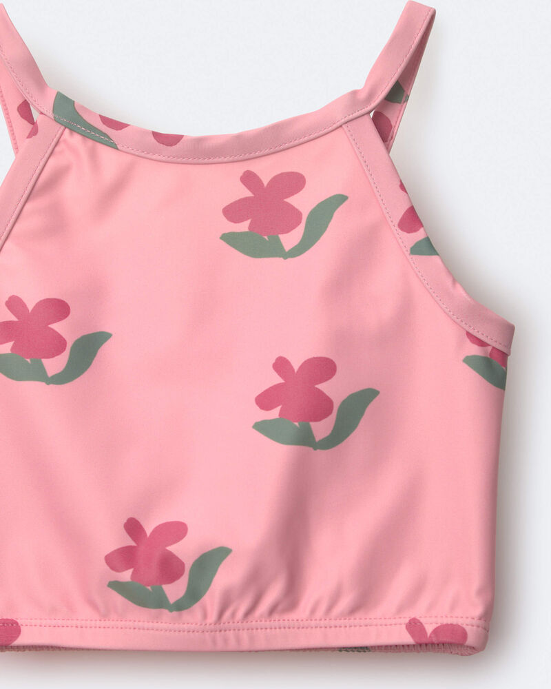 Toddler Girl Smocked Tankini in Floral Print - Pink, image 5 of 7 slides