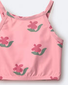 Toddler Girl Smocked Tankini in Floral Print - Pink, image 5 of 7 slides