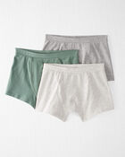Boys 3-Pack Organic Cotton Boxer Shorts, image 1 of 2 slides