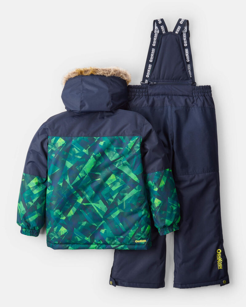 Boys 2-Piece Taslan Snowsuit Set - Green, image 2 of 13 slides