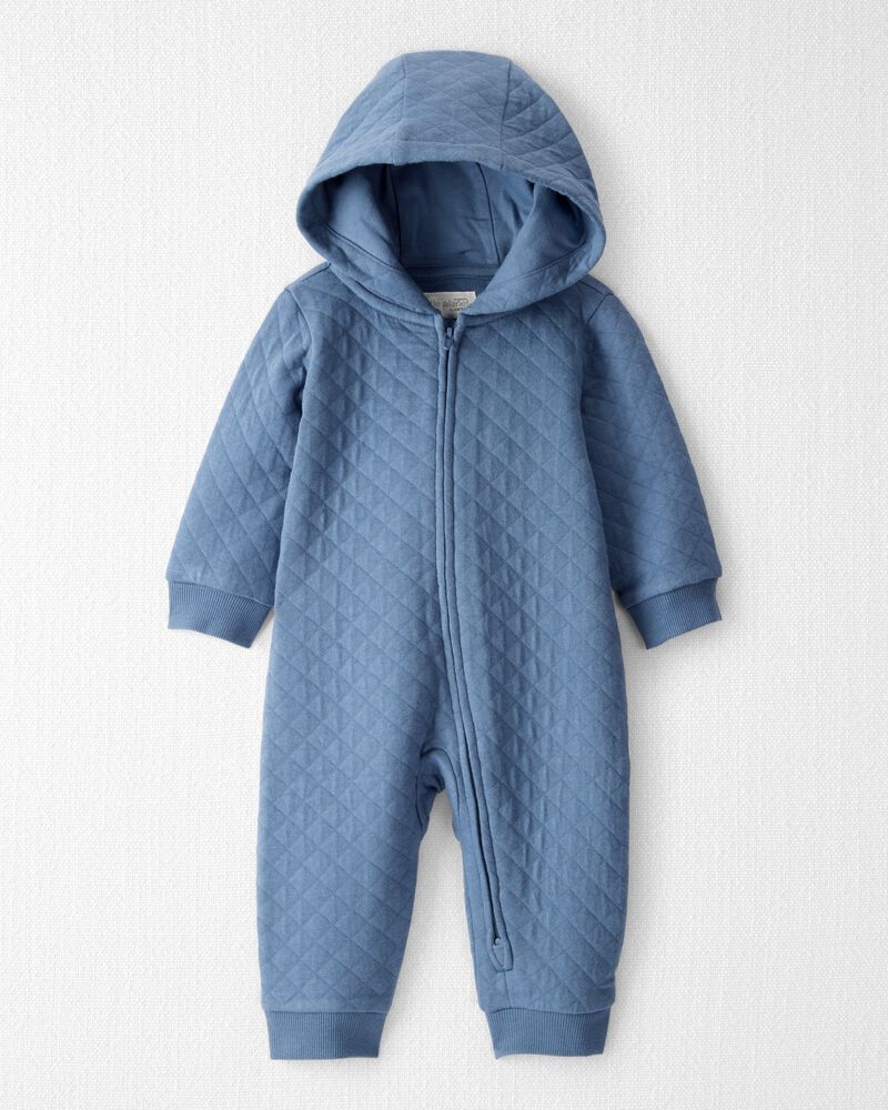Baby Quilted Double Knit Jumpsuit Made with Organic Cotton, image 1 of 4 slides
