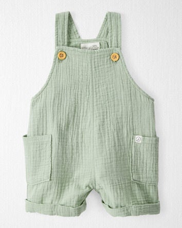 Baby Organic Cotton Gauze Shortalls, 