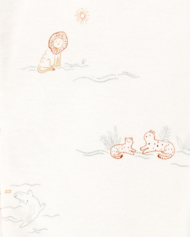 Baby Boy 2-Piece 2-Way Zip Sleeper & Cap Set, image 2 of 3 slides