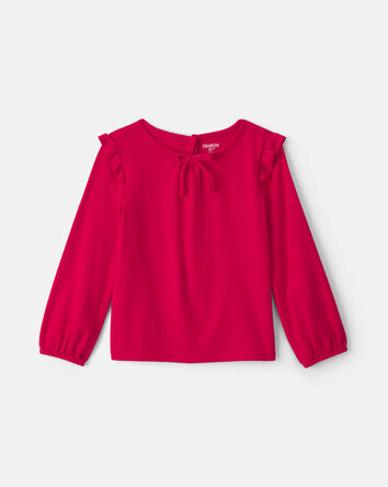 Toute-petit fille - Haut &agrave; manches longues &ndash; Rouge, 