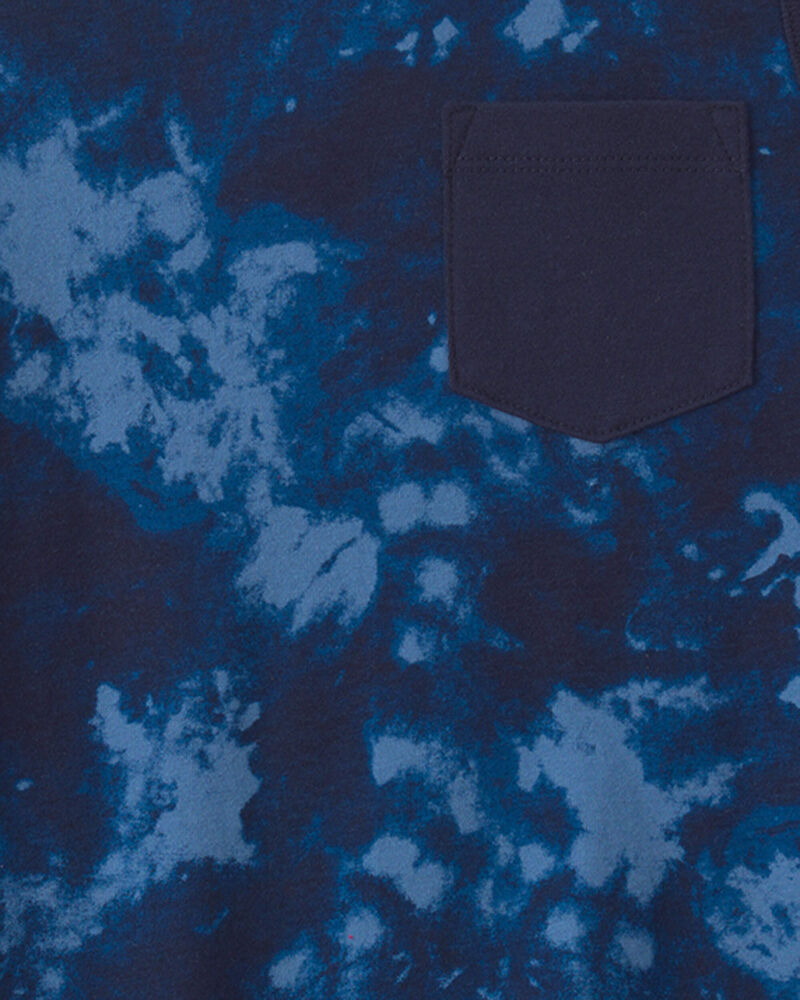 Boys Tie-Dye Pocket Tank Top - Navy, image 2 of 3 slides