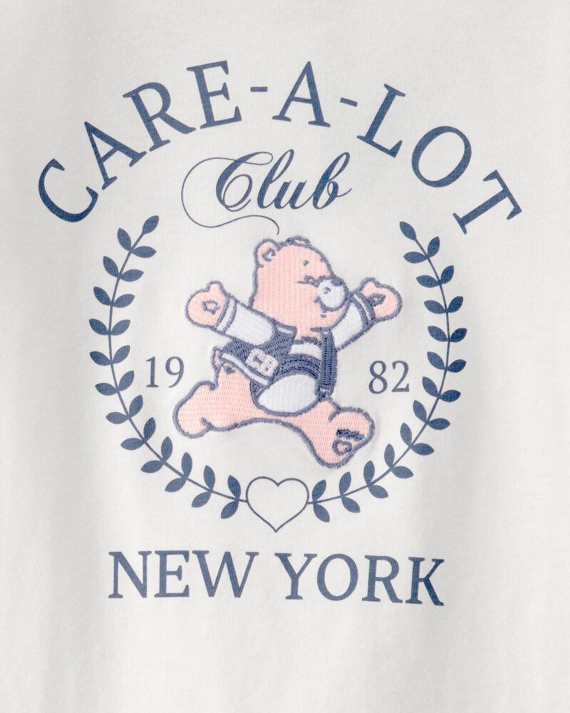 Girls Care Bear Long-Sleeve Top - White, image 4 of 5 slides