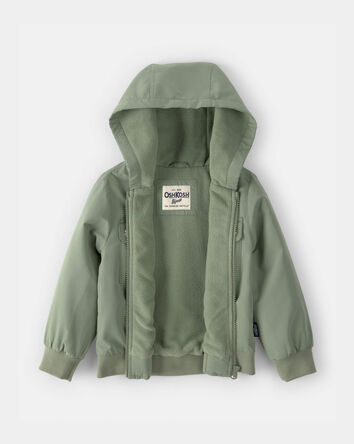 Girls Girl Midweight Green utility  Jacket- Green, 