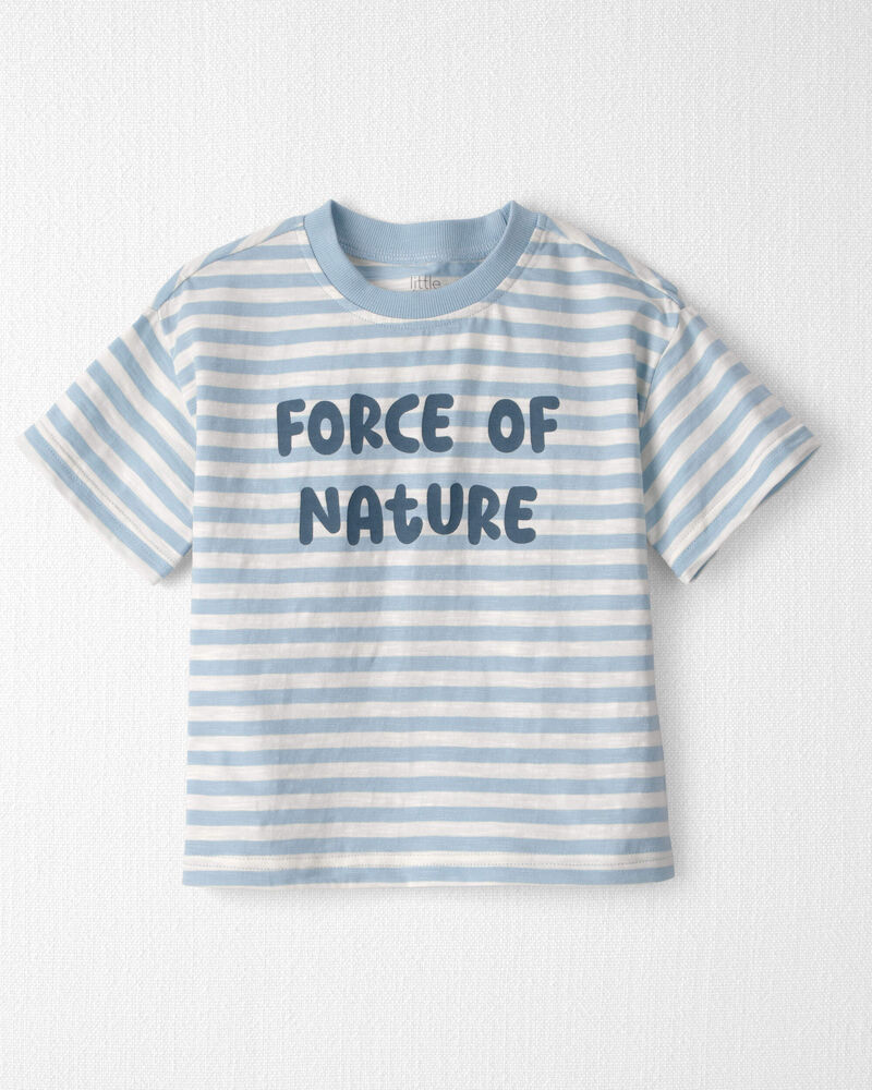 Toddler Organic Cotton 'Force of Nature' Striped Tee, image 1 of 4 slides