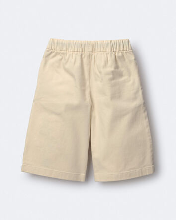 Tout-petit fille - Pantalon jambe large &agrave; broderie de fleurs - Cr&egrave;me, 