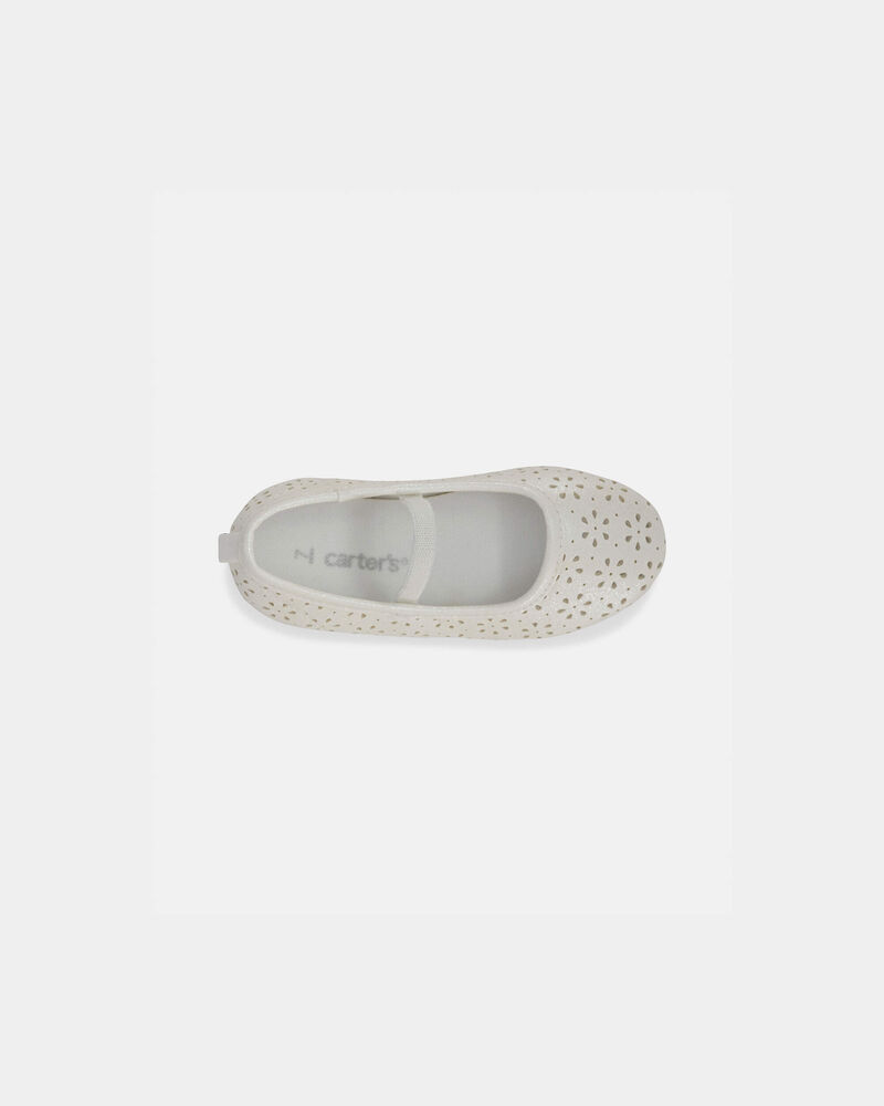 Toddler Girl Floral Mary Jane Shoes - White, image 4 of 6 slides