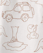 Baby Boy 2-Piece Short-Sleeve Bodysuit & Short Set - Brown/White, image 3 of 4 slides