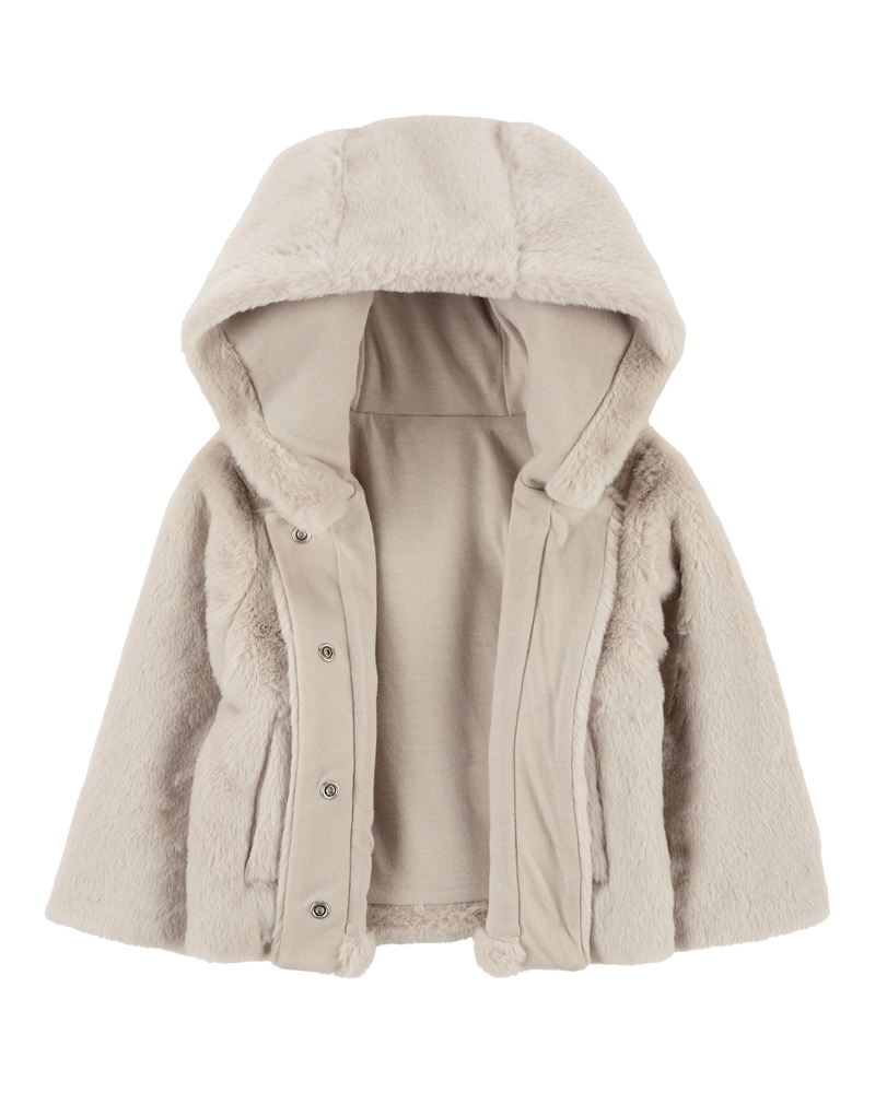 Girls faux fur hooded jacket shop