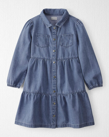 Filles - Robe en denim de coton biologique, 