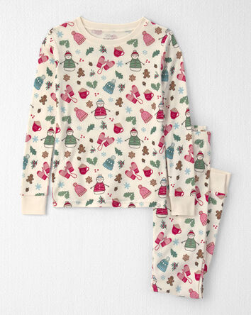 Girls 2-Piece Organic Cotton Pyjamas in Winter Wonderland, 