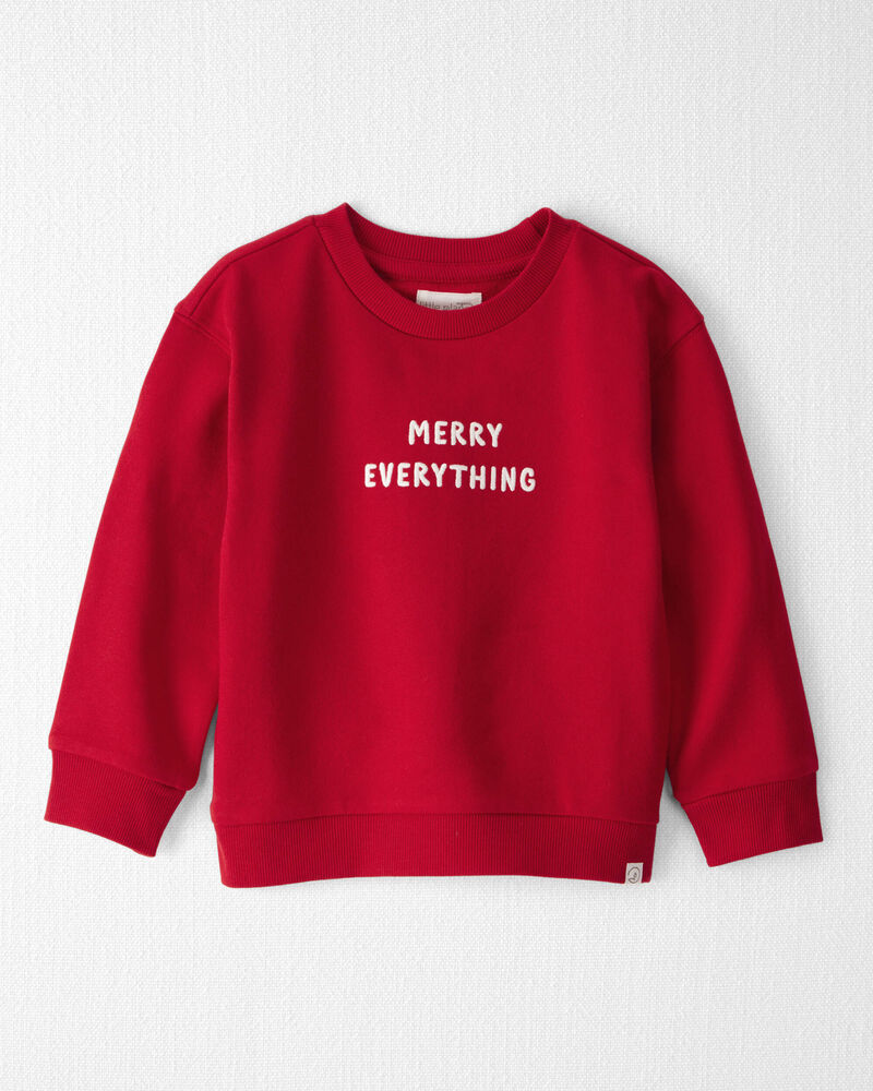 Toddler Merry Everything Holiday Sweatshirt Made with Organic Cotton, image 1 of 5 slides