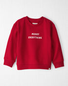 Toddler Merry Everything Holiday Sweatshirt Made with Organic Cotton, image 1 of 5 slides
